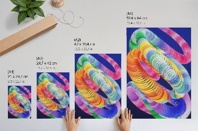 Poster na stenu Farebné abstraktné špirály
