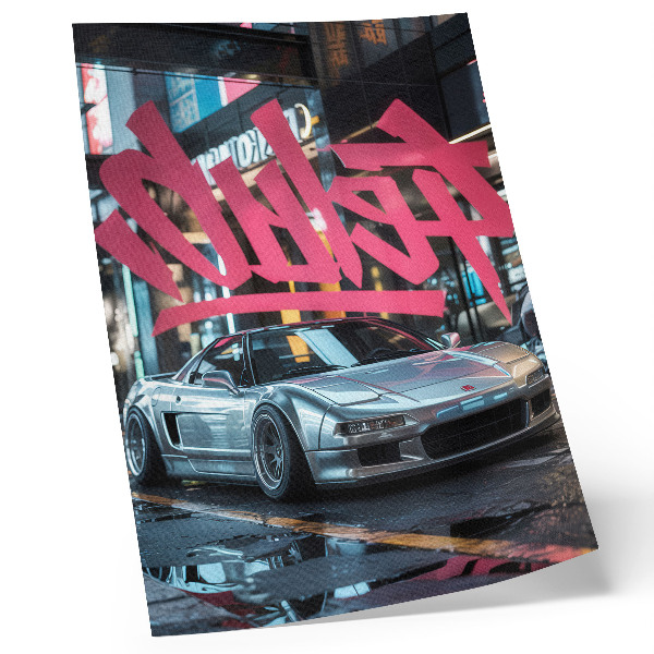 Poster na stenu Graffiti športových áut v modernej mestskej atmosfére