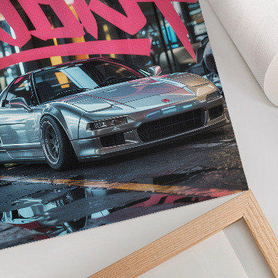 Poster na stenu Graffiti športových áut v modernej mestskej atmosfére