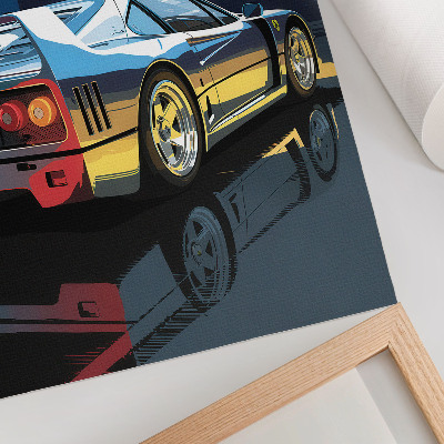 Poster na stenu Športové auto mesto noc moderná elegancia