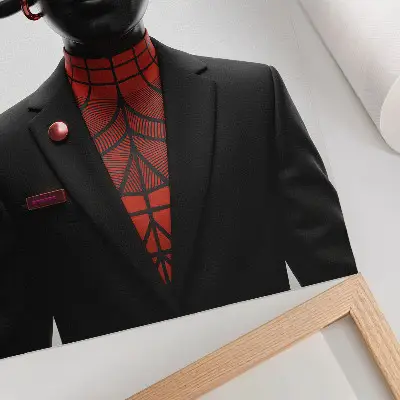 Plagát do obývačky futuristický dizajn s čierno-červeným motívom