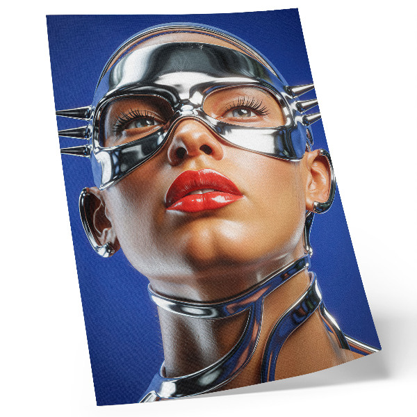 Plagát Futuristická postava, intenzívne farby, modernosť