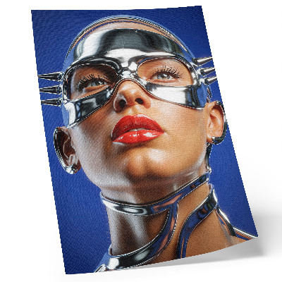 Plagát Futuristická postava, intenzívne farby, modernosť