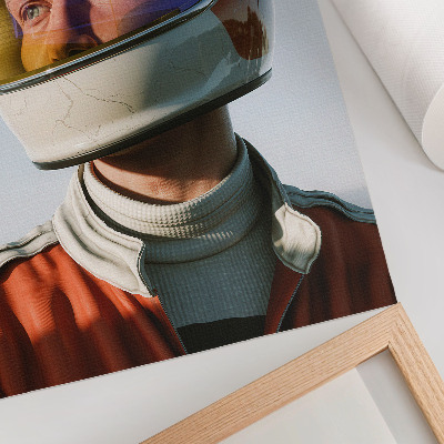 Poster na stenu Postava vo vesmírnej prilbe, futuristická atmosféra