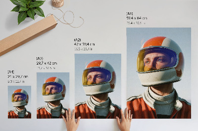 Poster na stenu Postava vo vesmírnej prilbe, futuristická atmosféra