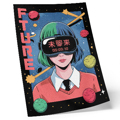 Poster na stenu Moderná vesmírna VR ženská téma