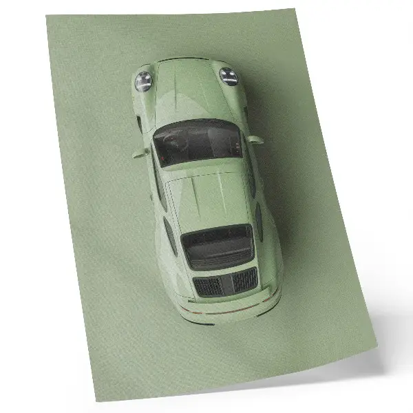 Plagát moderné auto v zelenom odtieni
