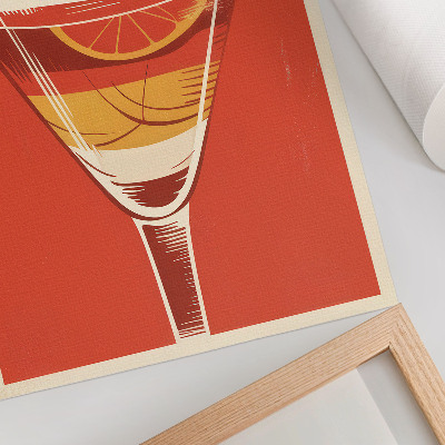Poster na stenu Retro štýl koktailovej grafiky elegancia nostalgia