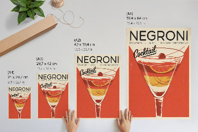 Poster na stenu Retro štýl koktailovej grafiky elegancia nostalgia