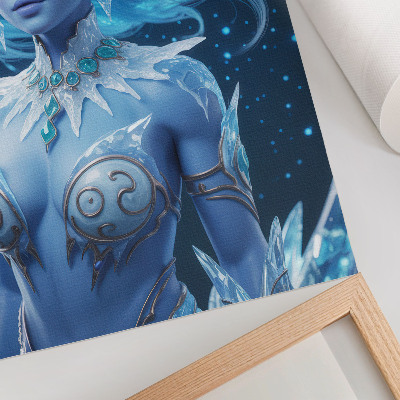 Plagát do obývačky Fantastická atmosféra, magická postava, ľadové kryštáliky