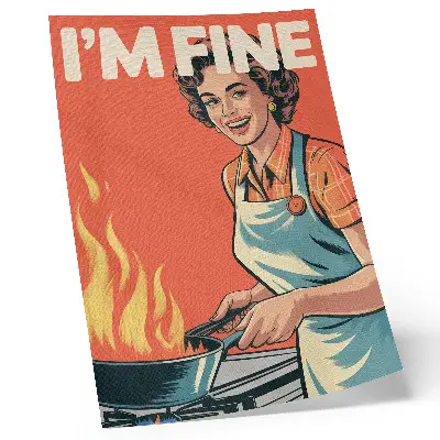 Poster na stenu v štýle pop artu s farebnými akcentmi a dynamickou kompozíciou