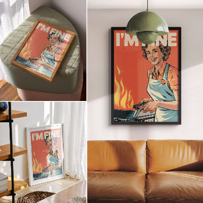 Poster na stenu Štýl pop artu, farebné akcenty, dynamická kompozícia