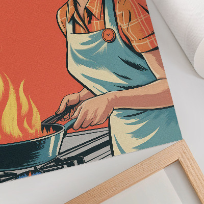 Poster na stenu Štýl pop artu, farebné akcenty, dynamická kompozícia