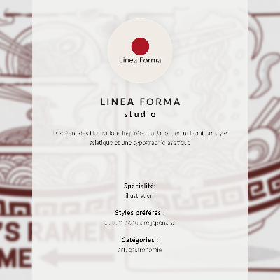 Poster na stenu Čierna mačka ramen fľaša saké japonský motív