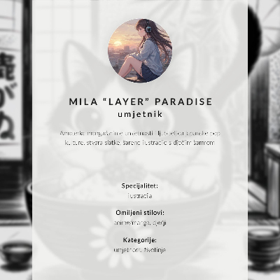 Plagát Mačiatka v kuchyni, ilustrácia teplej palety