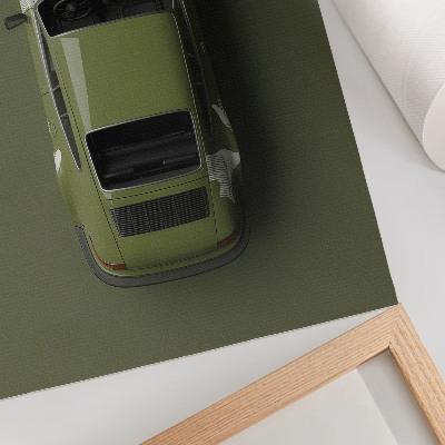 Poster na stenu Elegantné zelené auto minimalizmus jednoduchosť