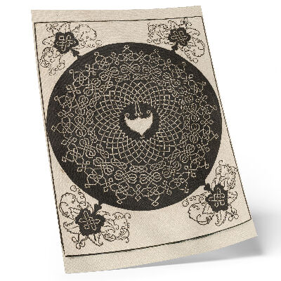 Plagát Prvý uzol so štítom v tvare srdca (cca 1506) od Albrechta Dürera