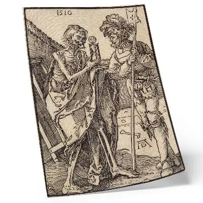 Plagát Smrť a Lansquenet (1510) od Albrechta Dürera dekorácia do obývačky