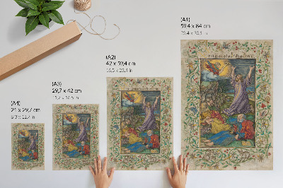 Poster na stenu Kristus na Olivovej hore (1508 a 1580) od Albrechta Dürera a Georga Macka staršieho