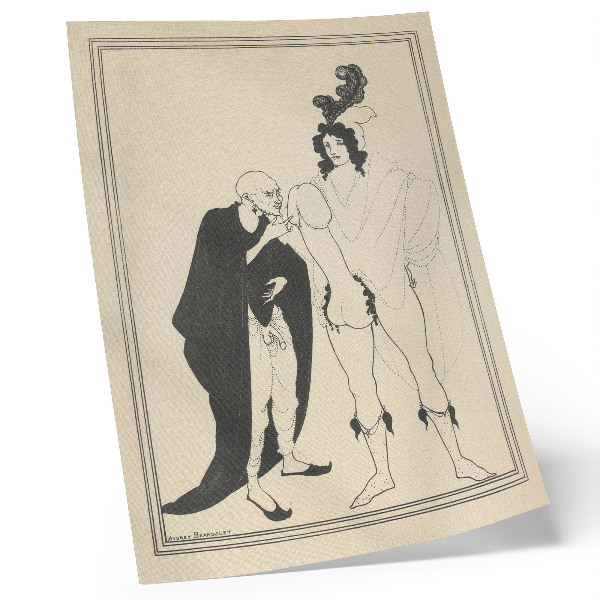 Poster na stenu Heraldovo skúmanie na základe Aristofanovej Lysistraty, Aubrey Beardsley