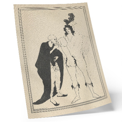 Poster na stenu Heraldovo skúmanie na základe Aristofanovej Lysistraty, Aubrey Beardsley