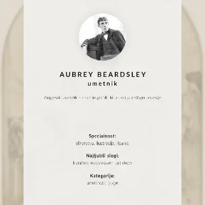 Plagát do obývačky litánie k Márii Magdaléne od Aubreyho Vincenta Beardsleyho