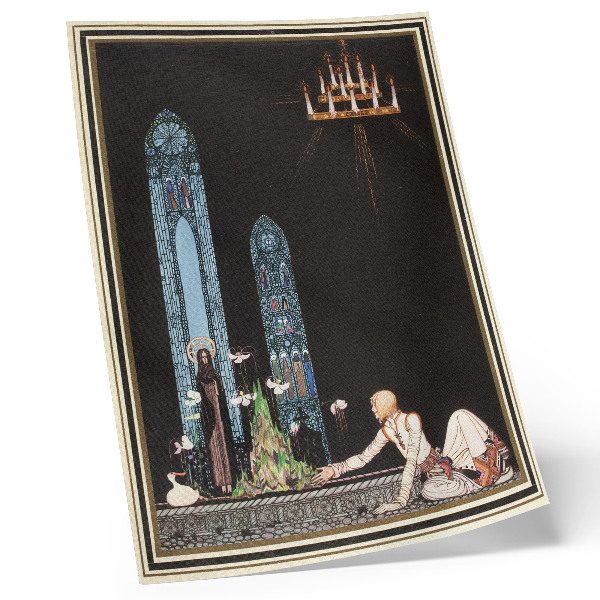 Plagát do obývačky Ilustrácia Kay Nielsenovej ku knihe „Na východ od Slnka a na západ od Mesiaca“ od Aubrey Beardsleyovej