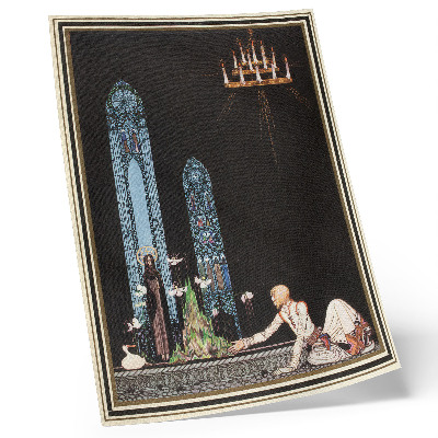 Plagát do obývačky Ilustrácia Kay Nielsenovej ku knihe „Na východ od Slnka a na západ od Mesiaca“ od Aubrey Beardsleyovej