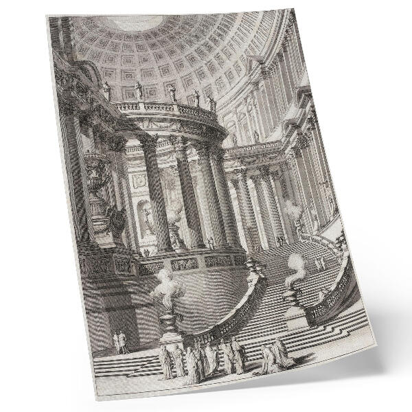 Plagát do obývačky Staroveký chrám – Giovanni Battista Piranesi