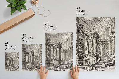 Plagát do obývačky Staroveký chrám – Giovanni Battista Piranesi