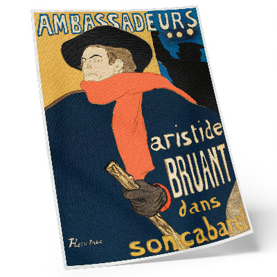 Plagát Veľvyslanci Aristida Bruanta dans son cabaret 1892 tlač s vysokým rozlíšením od Henriho de Toulouse-Lautrec