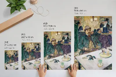 Obraz Pán Boileau v kaviarni od Henriho de Toulouse-Lautreca poster na stenu s vysokým rozlíšením z roku 1893