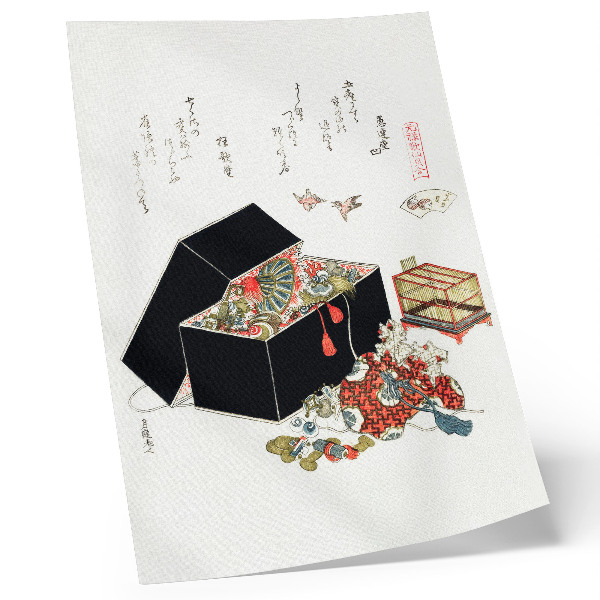 Plagát Hokusaiho japonská šperkovnica (1822)