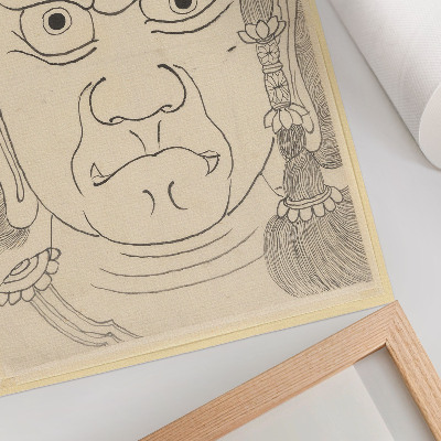 Plagát do obývačky Maska Fudō Myōō, škola Katsushika Hokusai