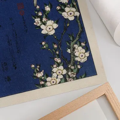 Plagát Katsushika Hokusai Robin na konári čerešňového kvetu