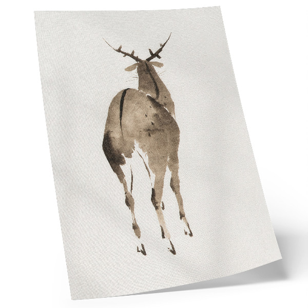 Poster na stenu Katsushiki Hokusai's Deer (1904), vintage zvieracie ilustrácie