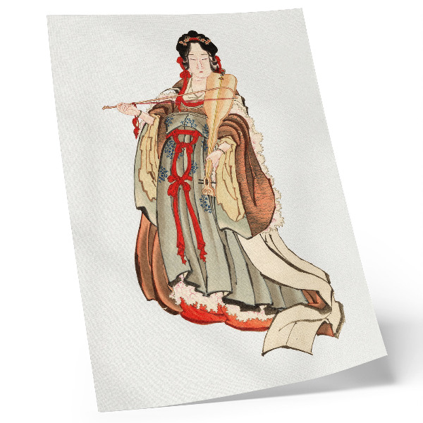 Plagát do obývačky Benten (Bohyňa lásky) (18. – 19. storočie), ilustrácia japonskej ženy z doby kamennej od Kacušiku Hokusaia