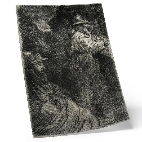Plagát na stenu V kasárňach od autora Théophile Alexandre Steinlen