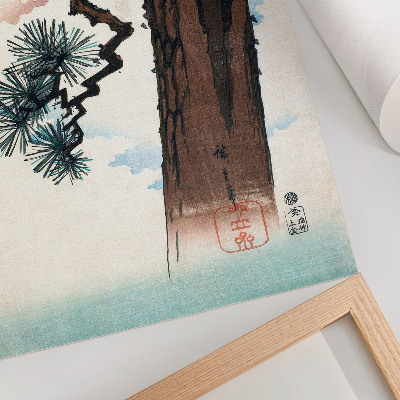 Plagát Japonská borovica (1842-1843) ročník Ukiyo-e od Utagawy Hiroshige