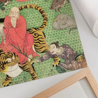 Plagát Košík od remeselníka Ičidu Šóšičiróa z Naniwy z roku 1819, historická japonská drevotlač od Utagawu Hirošigeho