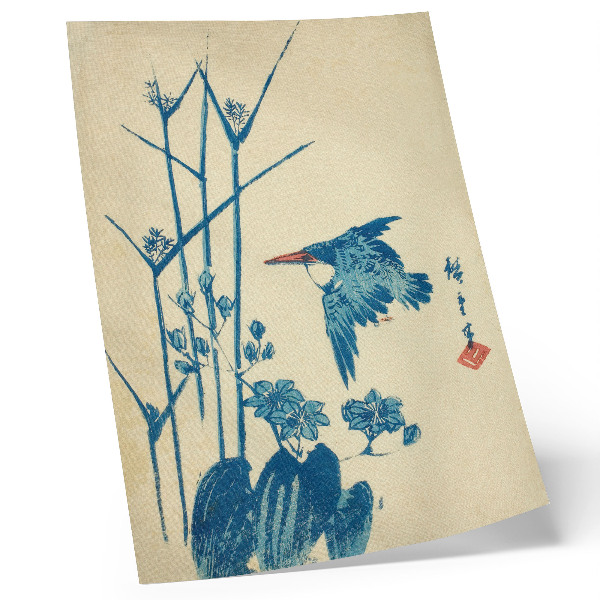 Plagát Kingfisher and monochory od Utagawy Hiroshige