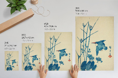 Plagát Kingfisher and monochory od Utagawy Hiroshige