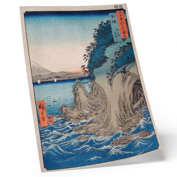 Plagát do obývačky Vchod do jaskyne na ostrove Enoshima v provincii Sagami, č. 15, Utagawa Hiroshige