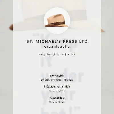 Plagát na stenu Držte si to pod hlavičkou! z 40. rokov 20. storočia vo vysokom rozlíšení od St. Michael's Press Ltd.