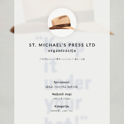 Poster na stenu Držte si to pod hlavičkou! (40. roky 20. storočia) Plagát s vysokým rozlíšením od St. Michael's Press Ltd.