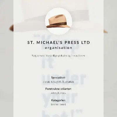 Plagát na stenu Držte si to pod hlavičkou! z 40. rokov 20. storočia vo vysokom rozlíšení od St. Michael's Press Ltd.