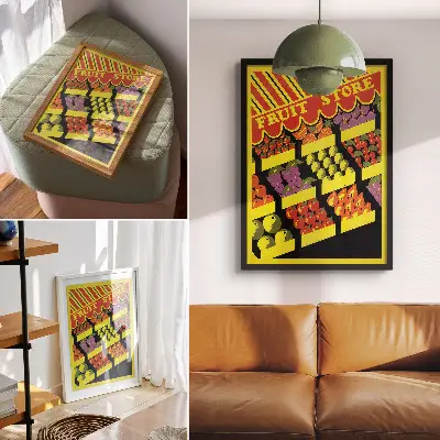 Plagát ovocný obchod z roku 1936 od Federal Art Project