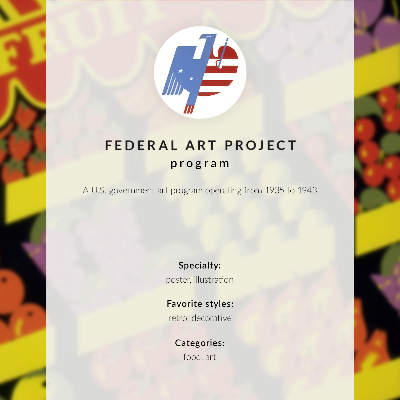 Plagát Ovocný obchod (1936) – od Federal Art Project