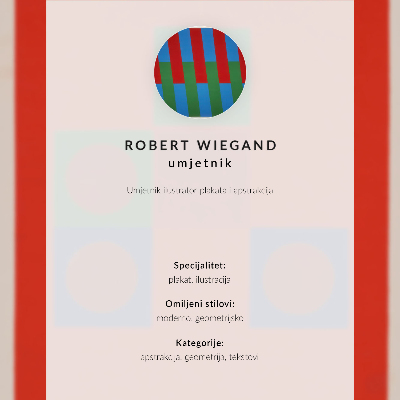 Plagát do obývačky Plagát k výstave Roberta Wieganda (1965)