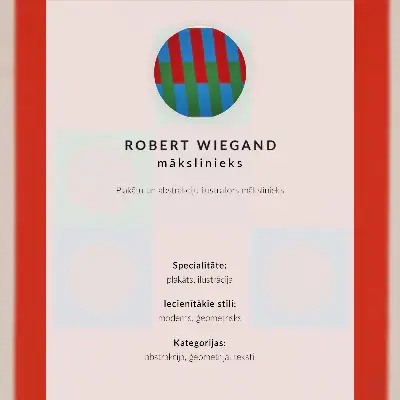 Plagát k výstave Roberta Wieganda (1965) plagát do obývačky